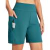 IUGA Swim Shorts Women 7″ High Waisted Swim Board Shorts Quick Dry Bathing Suit Bottoms for Women Swimsuit with Liner Pockets(Dark Forest)