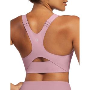 Sports Bras for Women High Support Womens Large Bust High Impact Sports Bras Wireless Push Up Racerback Workout Yoga Top(Pink)