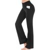 IUGA Bootcut Yoga Pants with Pockets (Black, Medium) + High Impact Sports Bras (Black, Medium)