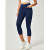 IUGA Capri Jeans for Women Stretchy Jean Capris Pull On Jeggings High Waisted Denim Capri Leggings Casual Pants with Pockets(Dark Blue)