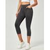 IUGA Capri Jeans for Women Stretchy Jean Capris Pull On Jeggings High Waisted Denim Capri Leggings Casual Pants with Pockets(Gray)