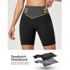 IUGA Gym Shorts Women Scrunch Butt Lifting Tummy Control Biker Shorts with Pockets High Waist Yoga Booty Workout Running 6″(Black)