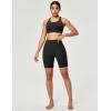 IUGA Gym Shorts Women Scrunch Butt Lifting Tummy Control Biker Shorts with Pockets High Waist Yoga Booty Workout Running 6″(Black)