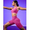 IUGA Gym Shorts Women Scrunch Butt Lifting Tummy Control Biker Shorts with Pockets High Waist Yoga Booty Workout Running 6″(Pink Power)