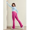 IUGA Mini Flare Leggings for Women Tummy Control Hidden Scrunch Butt Flared Yoga Pants with Pockets No Front Seam Workout(Hot Pink)