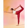 IUGA High Waist Yoga Pants with Pockets, Leggings for Women Tummy Control, Workout Leggings for Women 4 Way Stretch(Red)