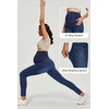 IUGA Stretchy Maternity Jeans Over Belly Skinny High Waisted Maternity Pants for Work with Pockets Comfy Maternity Clothes(Whiskers Dark Wash)